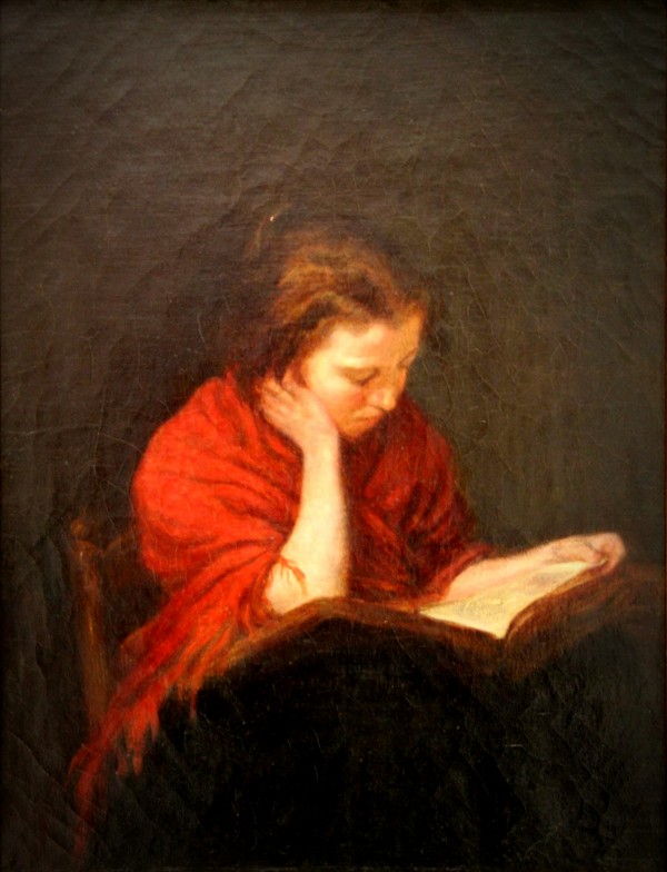 Woman reading Print